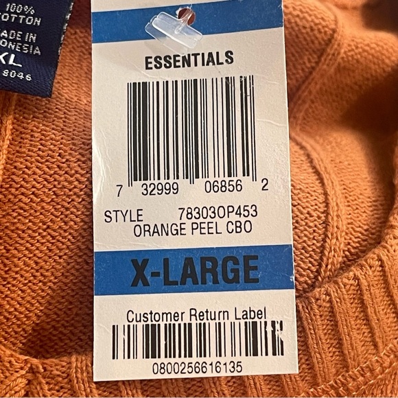 John Ashford V-Neck Pullover Sweater NWT Extra Large - Picture 8 of 9